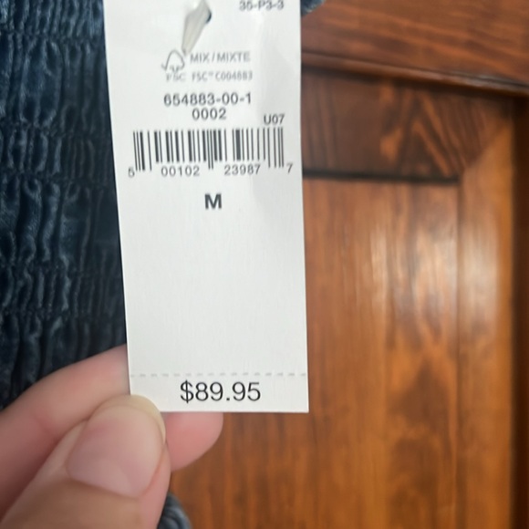 NWT Gap Flutter Sleeve Smocked Denim Mini Dress - Picture 4 of 4